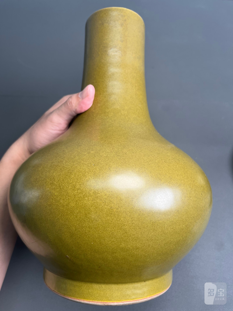 清光绪  茶叶末釉荸荠瓶 - 图10